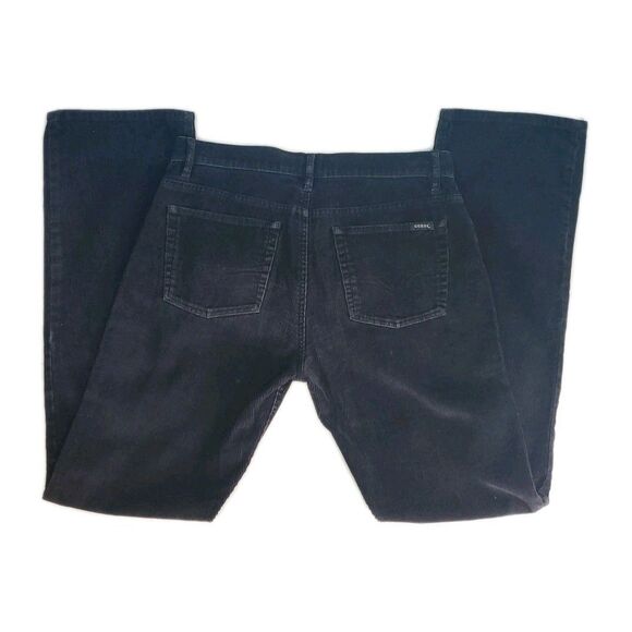 Guess Corduroy Pants Sz 29 Straight Leg Mid Rise Black Made In The USA Y2K - Picture 3 of 14